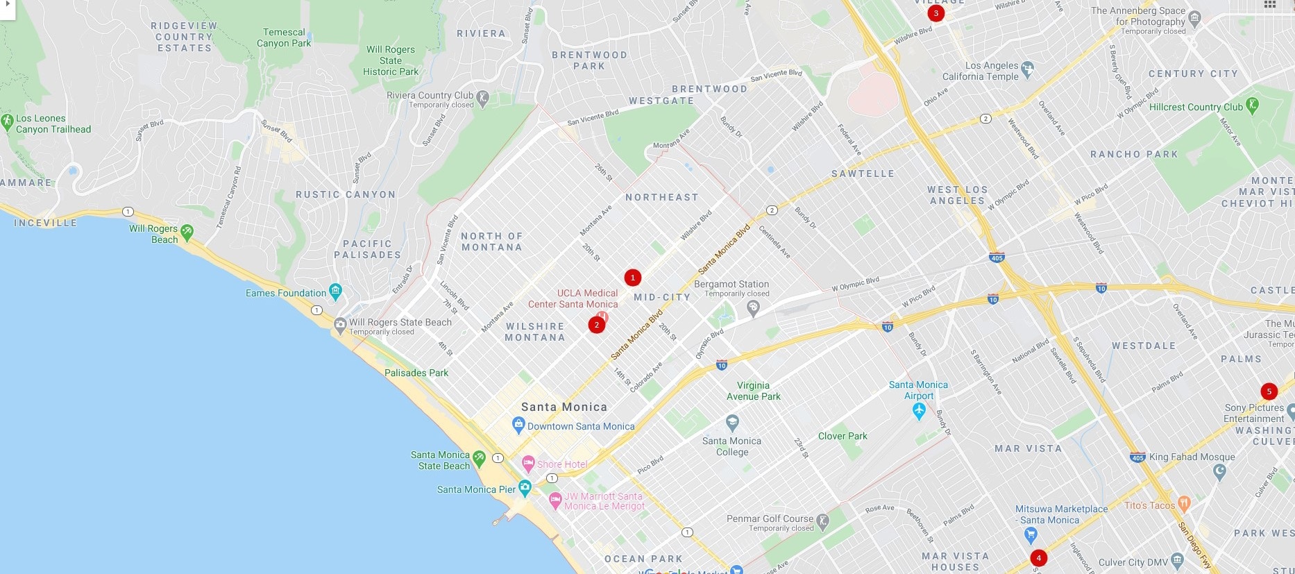 Santa Monica Blood Tes Lab Points Near You