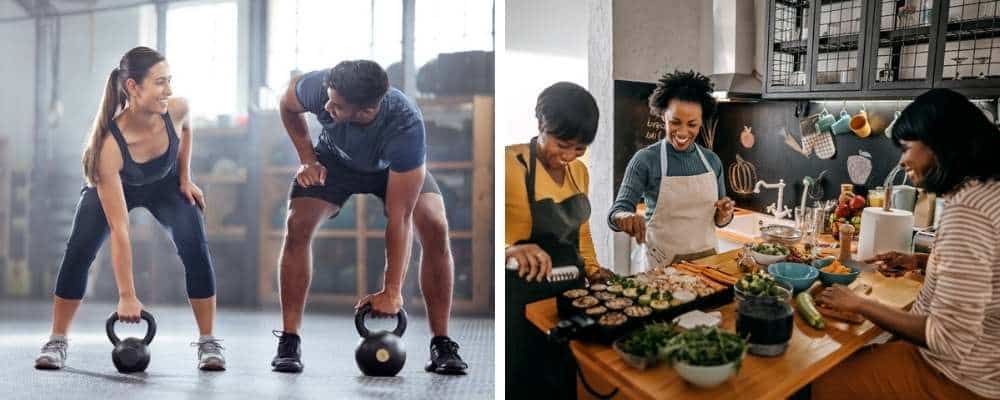 exercising and improving your diet helps get a lean body