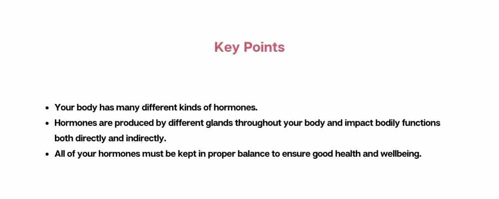 key points about hormones in human body